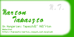 marton tapaszto business card